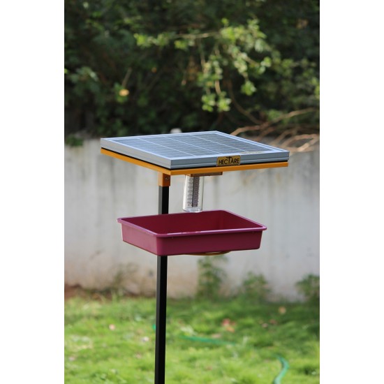 Hectare Automatic Solar Insect Trap with 10 watt Solar Panel UV Light, Li-Ion Battery and Bag for pest 