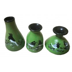 Three designer pots Handmade decorative item