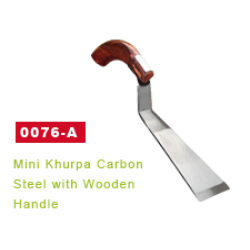 J.S.P-MINI KHURPA CARBON STEEL WITH WOODEN HANDLE