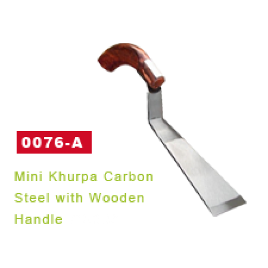 J.S.P-MINI KHURPA CARBON STEEL WITH WOODEN HANDLE