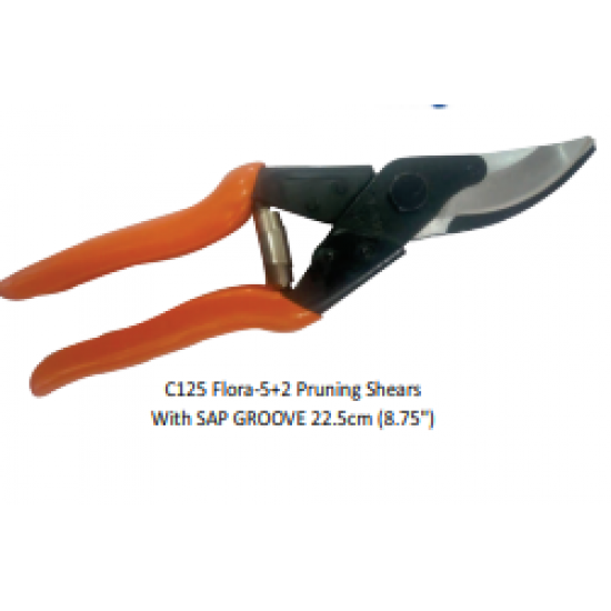 C125 Flora-5+2 Pruning Shears With SAP GROOVE 22.5cm (8.75")
