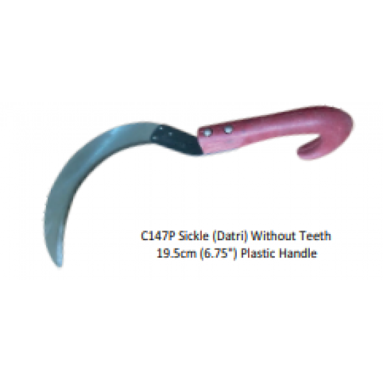 C147P Sickle (Datri) Without Teeth 19.5cm (6.75") Plastic Handle