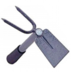 C166 Hand Hoe (Khurpa) Double Prong Handle 30cm (12")