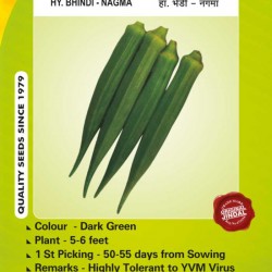 Jindal Hybrid Bhindi Seeds(Okra Seeds)-Nagma-50 GM