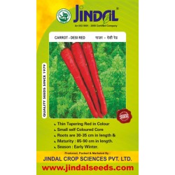 Jindal Carrot Hybrid Seeds(Gaajar Seeds) Desi red-500GM